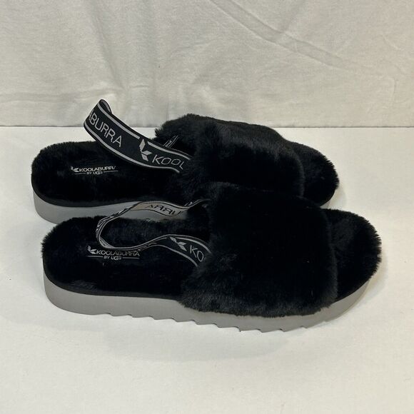Koolaburra by UGG Shoes - KOOLABURRA BY UGG Women's Fuzz'n Slipper Sandal 1116914 W/BLK 8